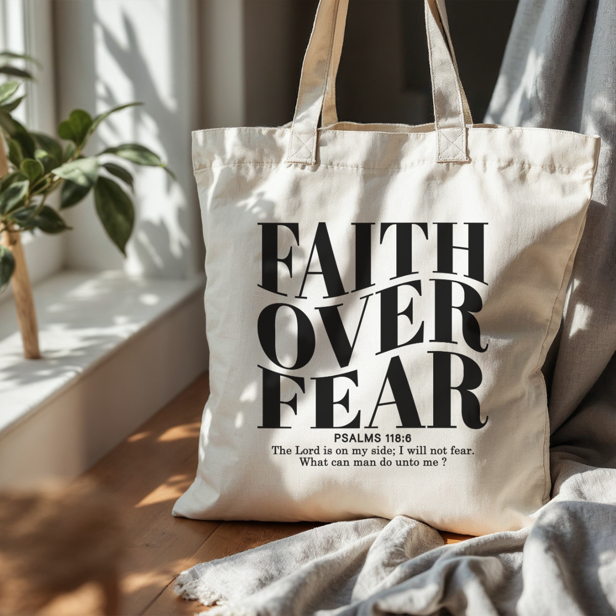 FAITH OVER FEAR TOTE BAG
