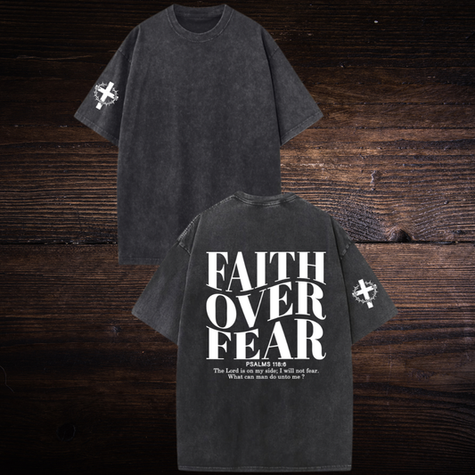 FAITH OVER FEAR OVERSIZED T-SHIRT