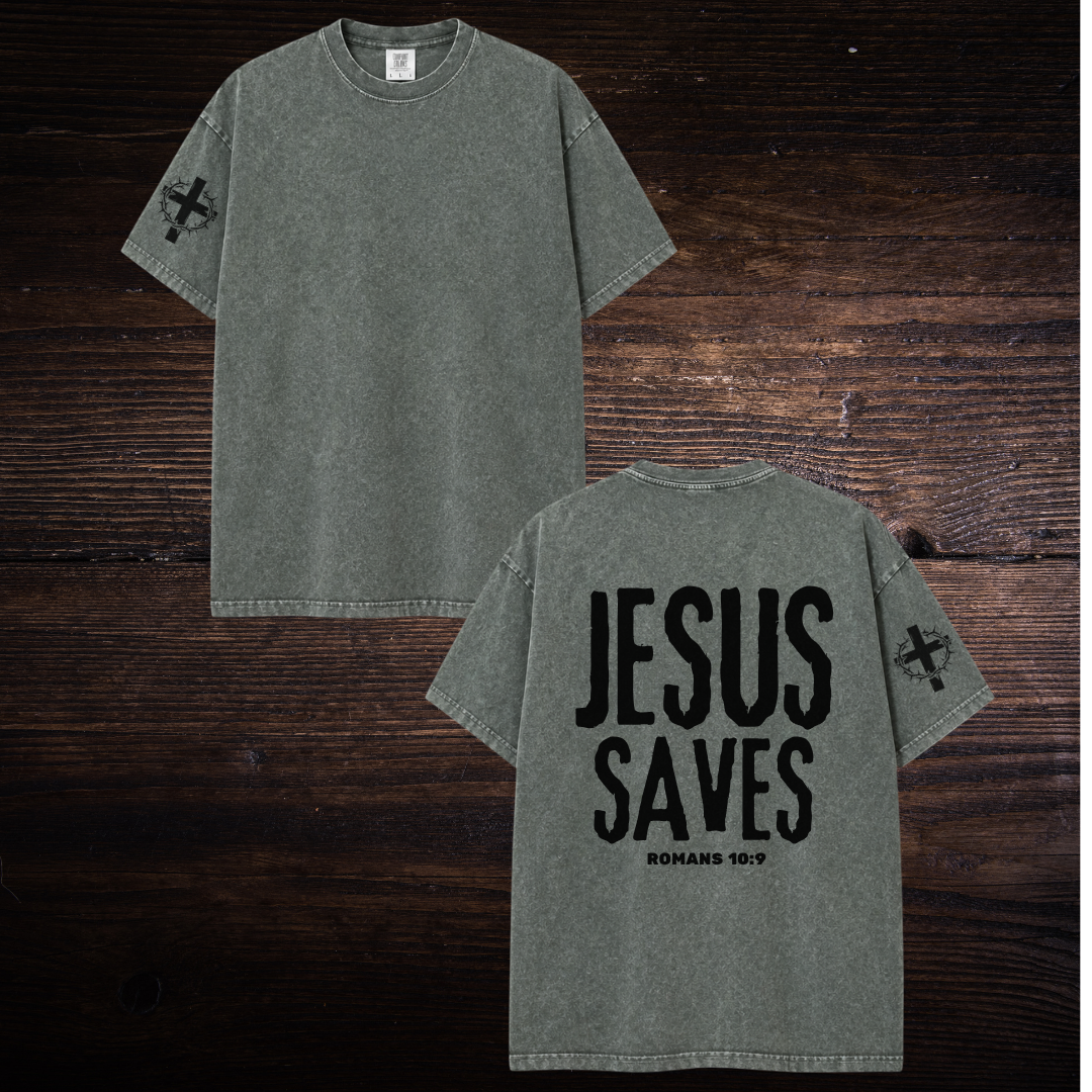 JESUS SAVES OVERSIZED T-SHIRT