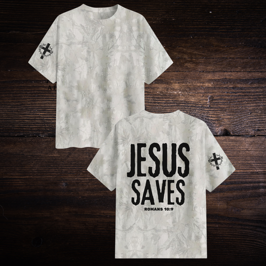 JESUS SAVES CAMO T-SHIRT