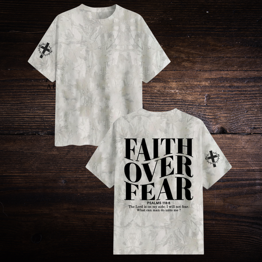 FAITH OVER FEAR CAMO T-SHIRT