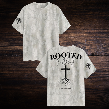 ROOTED IN CHRIST CAMO T-SHIRT