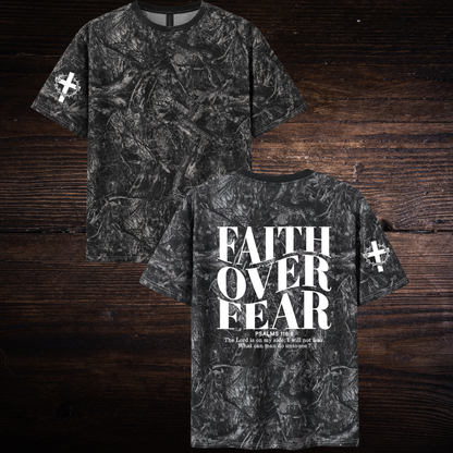 FAITH OVER FEAR CAMO T-SHIRT