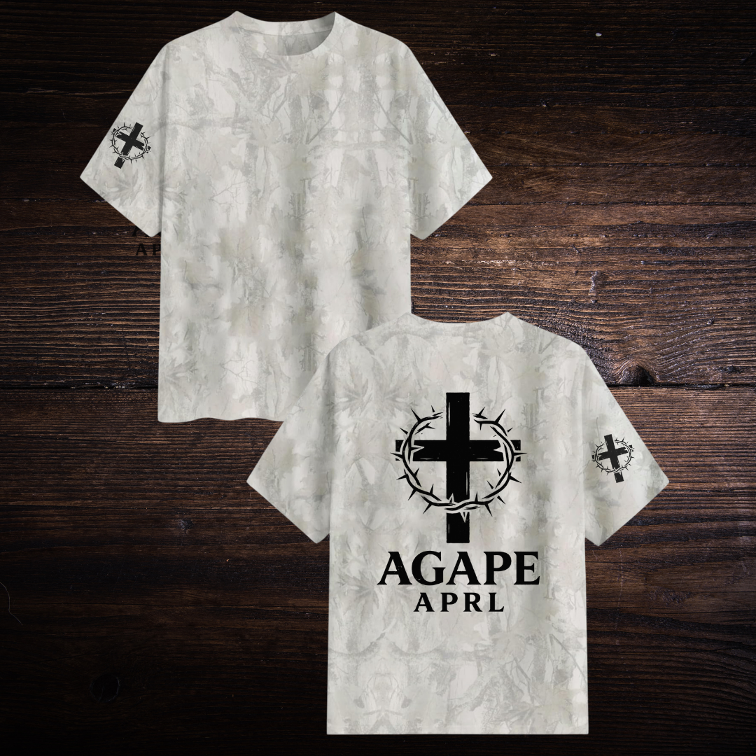 AGAPE APRL CAMO T-SHIRT