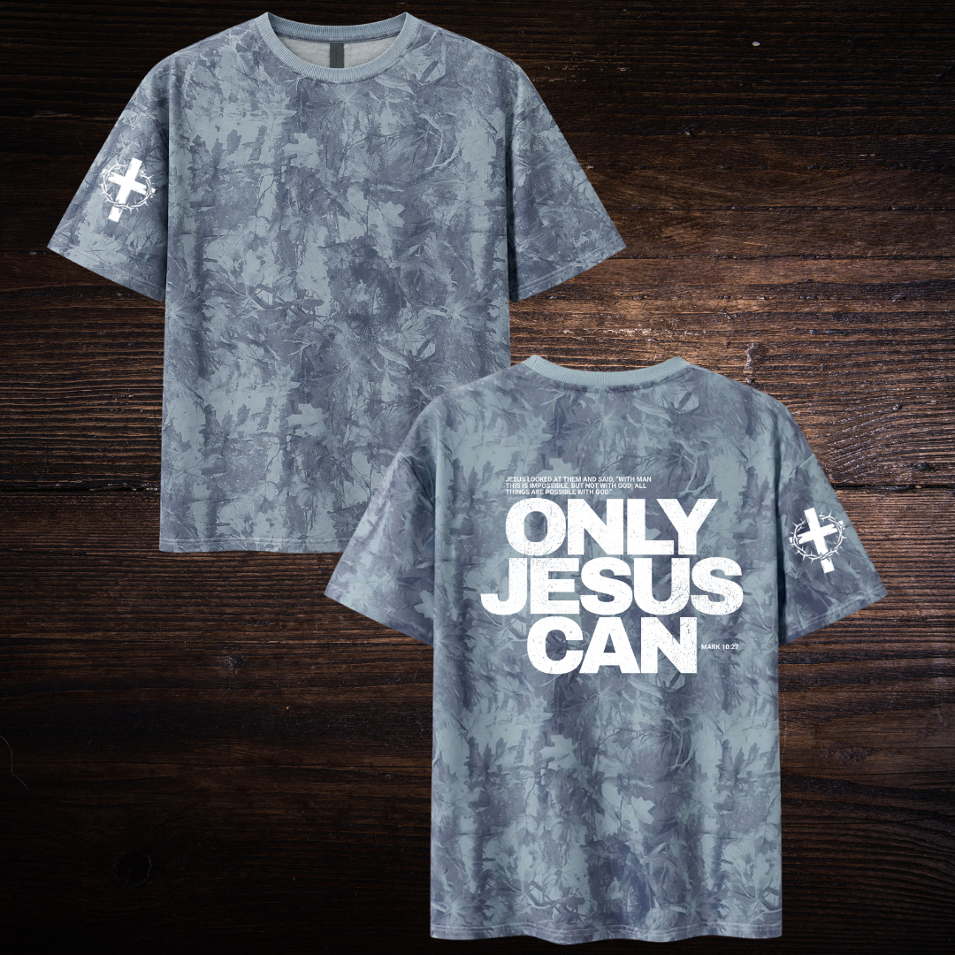 ONLY JESUS CAN CAMO T-SHIRT