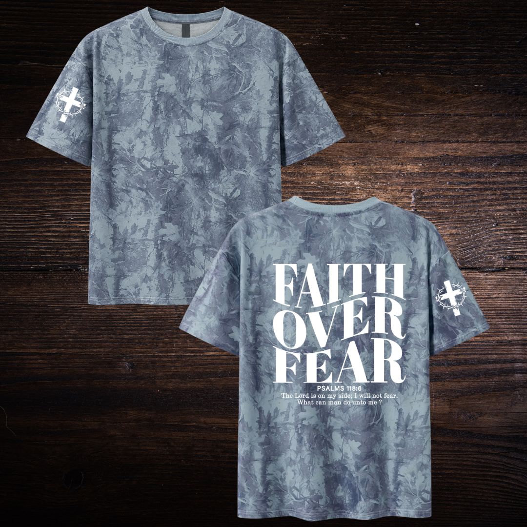 FAITH OVER FEAR CAMO T-SHIRT