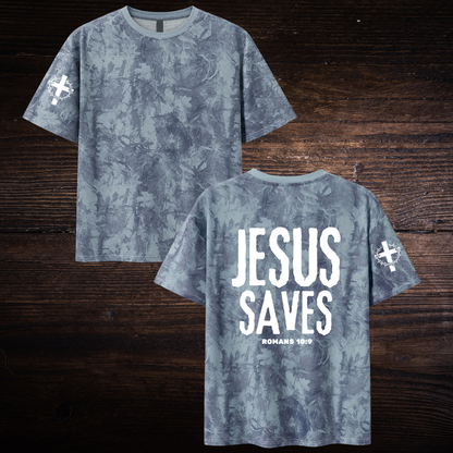 JESUS SAVES CAMO T-SHIRT