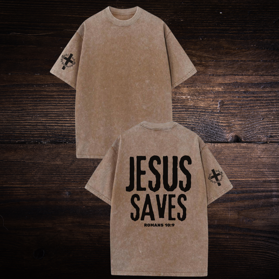 JESUS SAVES OVERSIZED T-SHIRT