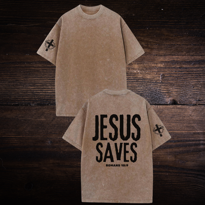 JESUS SAVES OVERSIZED T-SHIRT