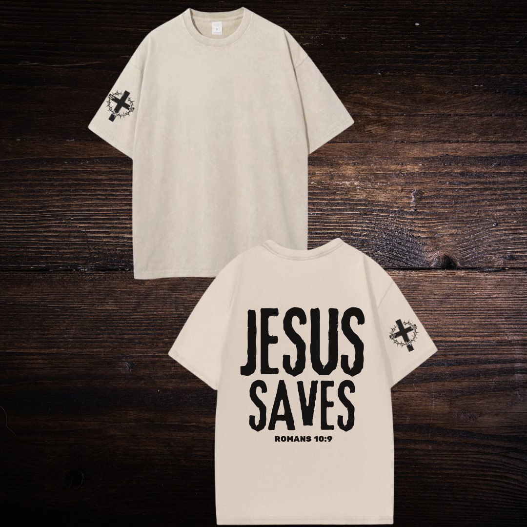JESUS SAVES OVERSIZED T-SHIRT