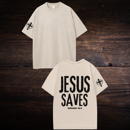JESUS SAVES OVERSIZED T-SHIRT