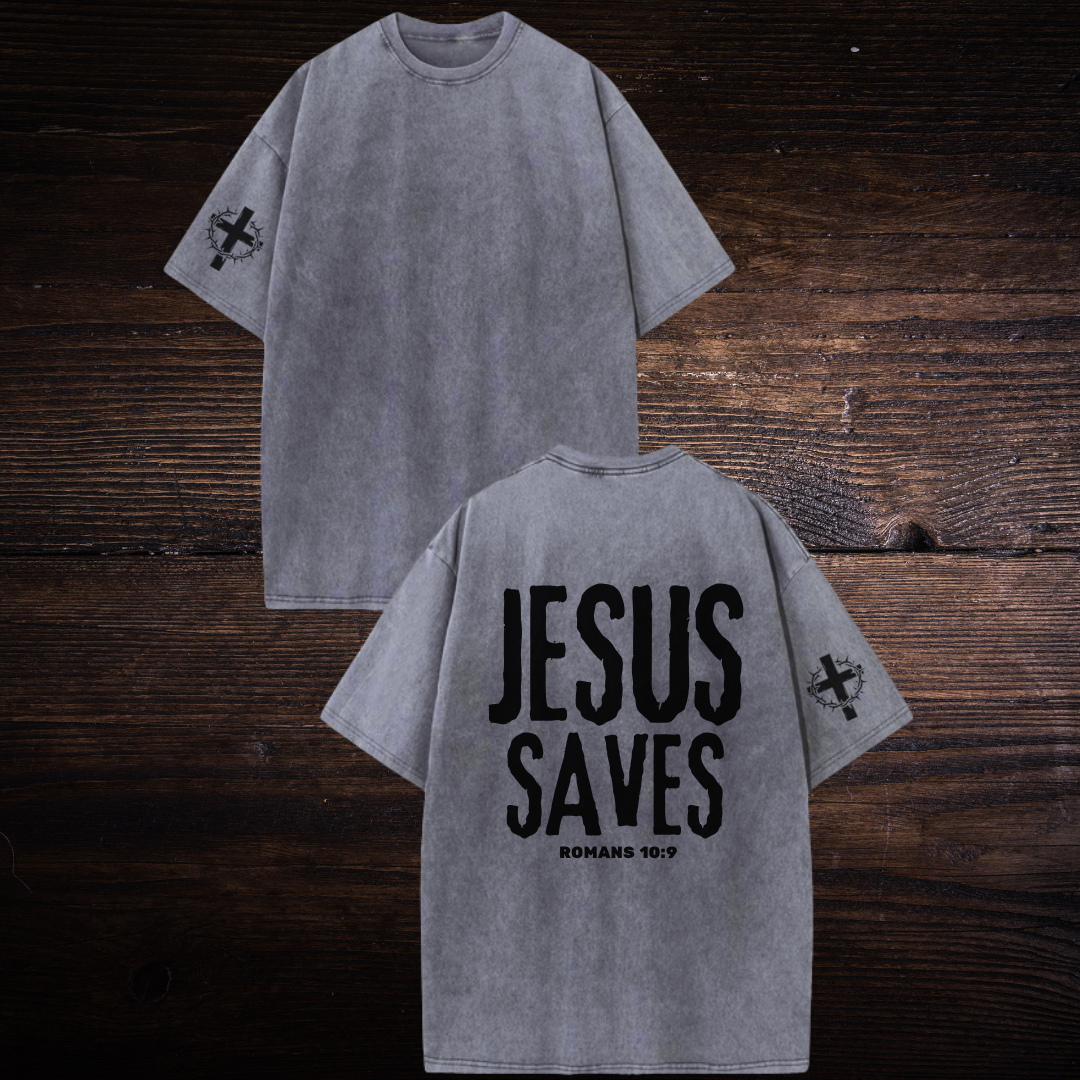 JESUS SAVES OVERSIZED T-SHIRT