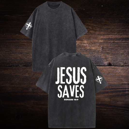 JESUS SAVES OVERSIZED T-SHIRT
