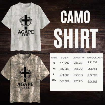AGAPE APRL CAMO T-SHIRT