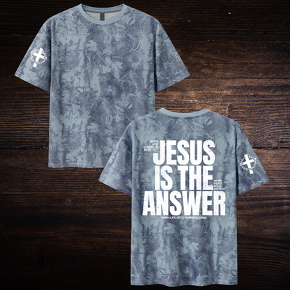 JESUS IS THE ANSWER CAMO T-SHIRT