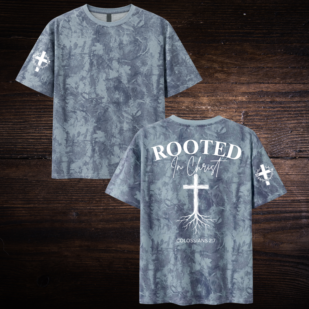 ROOTED IN CHRIST CAMO T-SHIRT