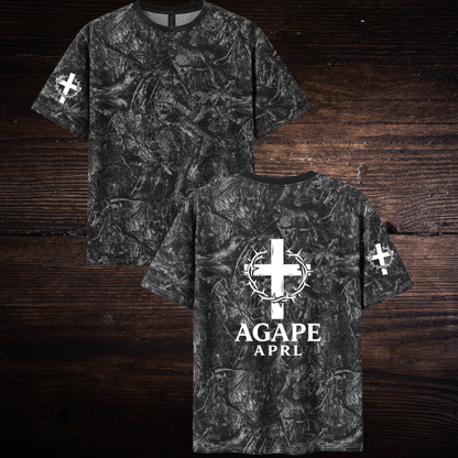 AGAPE APRL CAMO T-SHIRT