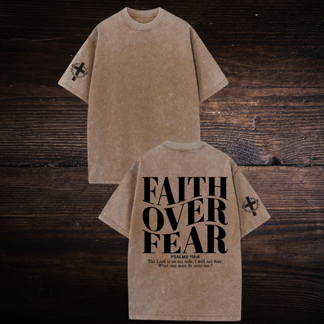 FAITH OVER FEAR OVERSIZED T-SHIRT