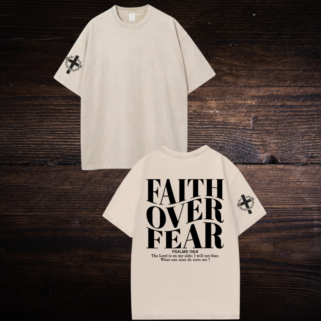 FAITH OVER FEAR OVERSIZED T-SHIRT