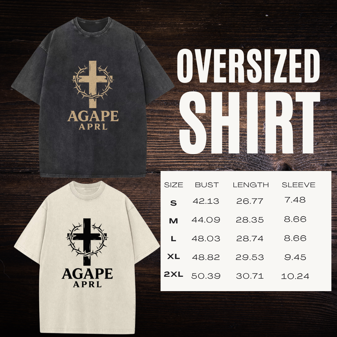 AGAPE APRL OVERSIZED T-SHIRT