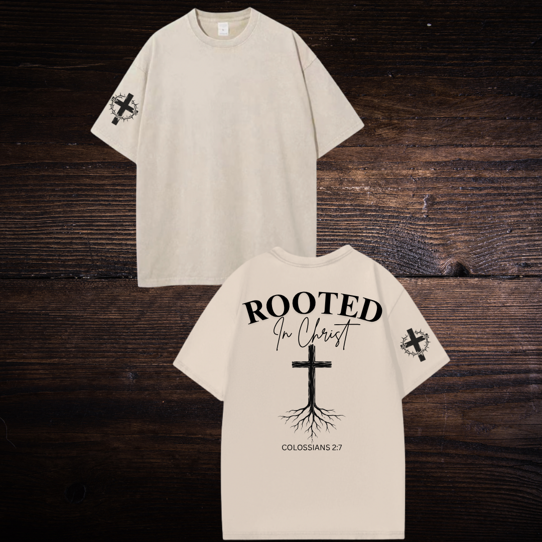 ROOTED IN CHRIST OVERSIZED T-SHIRT